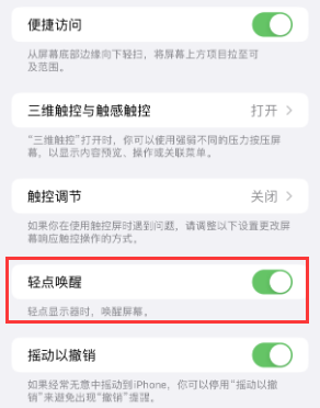 宁蒗苹果授权维修站分享iPhone轻点无法唤醒怎么办