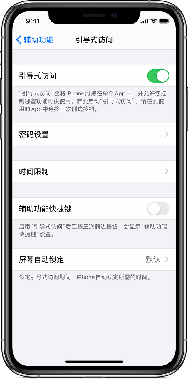 宁蒗苹果手机维修分享如何在 iPhone 上退出引导式访问 