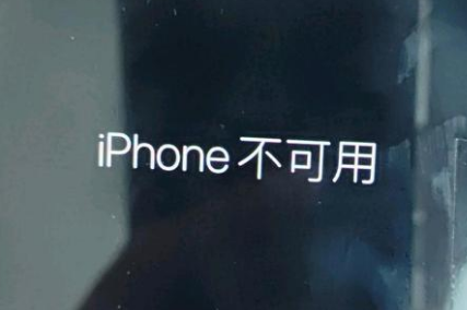 宁蒗苹果服务网点分享锁屏界面显示“iPhone 不可用”如何解决 